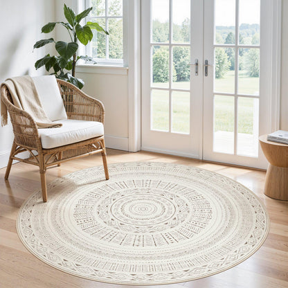 cotiled Boho 5x7 Area Rugs for Living Room: Soft Moroccan Washable Rug