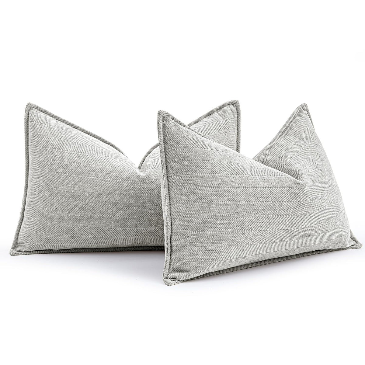 MIULEE Pack of 2 Sage Green Decorative Chenille Pillow Covers 20x20 Inch