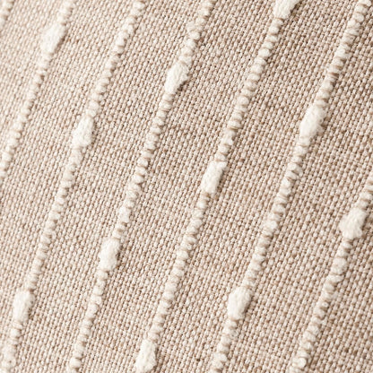 Foindtower Decorative Striped Boucle Throw Pillow Cover 18x18 Natural Beige