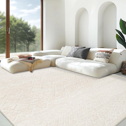 Area Rug for Living Room 6x9: Large Washable Boho Moroccan Rugs Geometric Neutral Rug, Non-Slip Foldable Morden Farmhouse Indoor Floor Carpet for Bedroom Dining Table Home(Brown Green,6'x9')