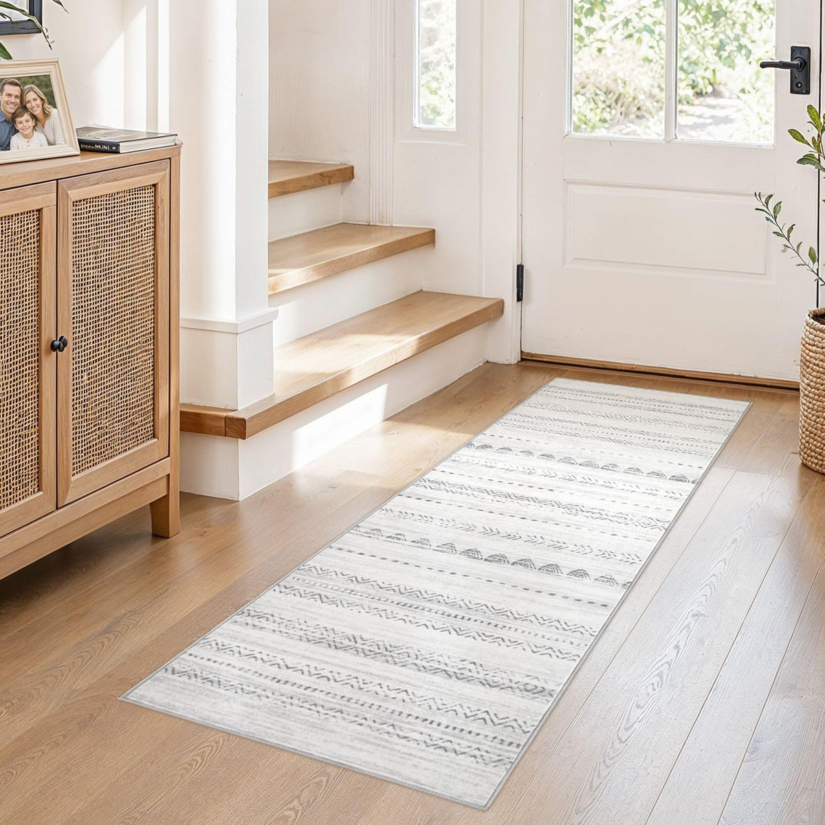 Nakagishi Boho 5x7 Area Rug Living Room Rugs Machine Washable Beige/Brown
