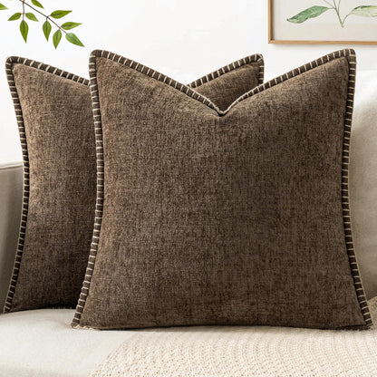 MIULEE Decorative Couch Throw Pillow Covers 18x18 Inch Sage Green 2 Pack