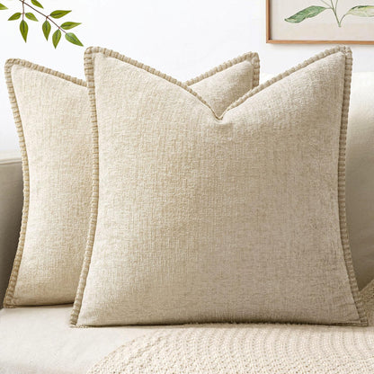 MIULEE Decorative Couch Throw Pillow Covers 18x18 Inch Sage Green 2 Pack