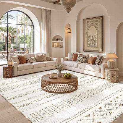 cotiled Boho 5x7 Area Rugs for Living Room: Soft Moroccan Washable Rug
