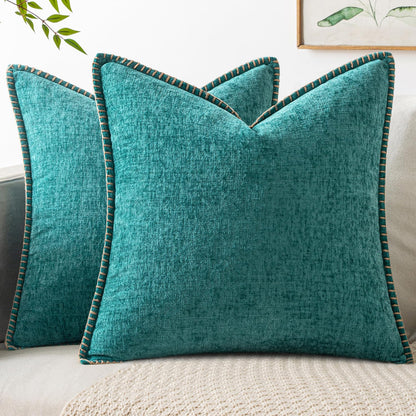 MIULEE Decorative Couch Throw Pillow Covers 18x18 Inch Sage Green 2 Pack