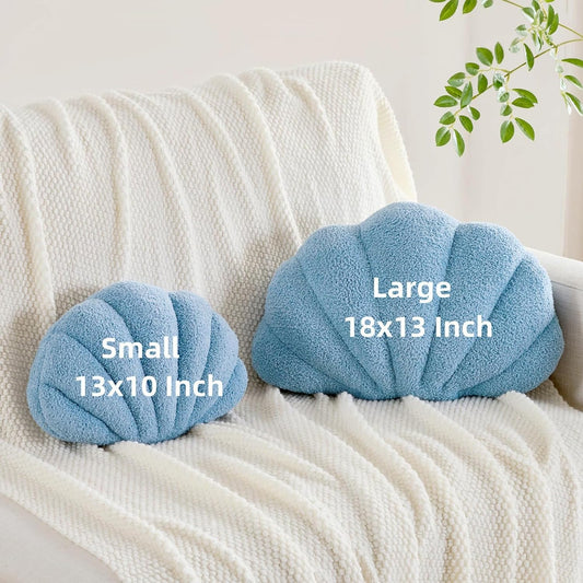 CANGHI Shell Pillow, Seashell Pillow,Seashell Throw Pillows,White 13"x10"