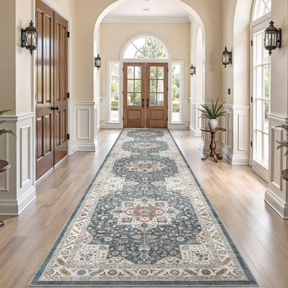 cotiled 5x7 Area Rug for Living Room, Washable, Traditional, Beige