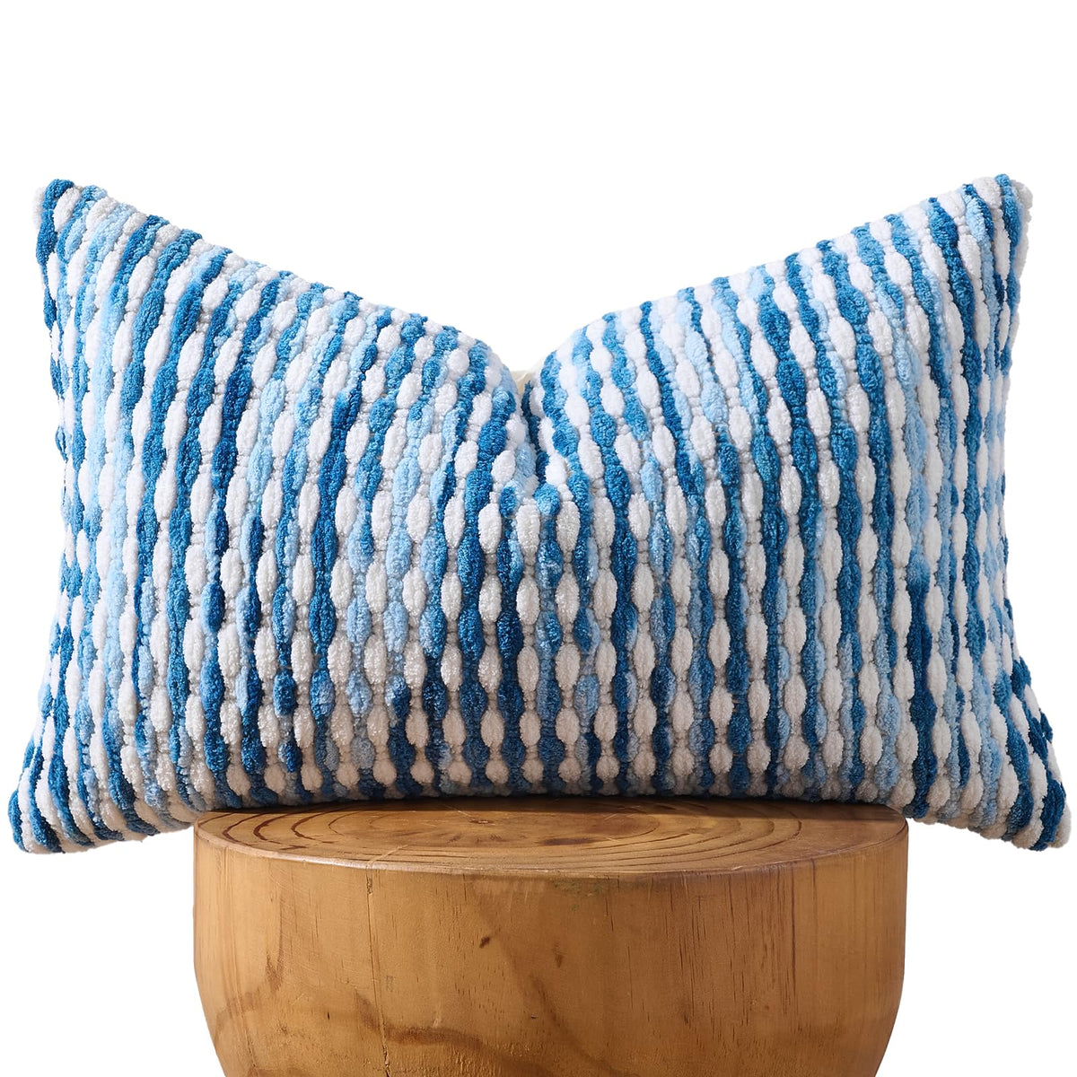 AmHoo Set of 2 Boho Chenille Pillow Cover Decorative Tufted Pillowcase for Couch Bed Sofa Bedroom Living Room Modern 18 x 18-Inch Brown