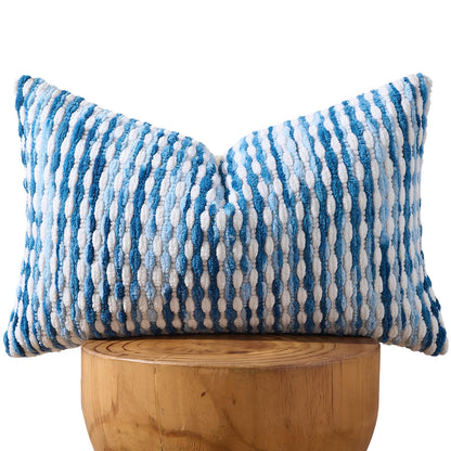 AmHoo Set of 2 Boho Chenille Pillow Cover Decorative Tufted Pillowcase for Couch Bed Sofa Bedroom Living Room Modern 18 x 18-Inch Brown