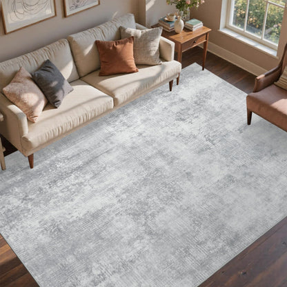 6x9 Ft Abstract Washable Area Rugs for Living Room Blue