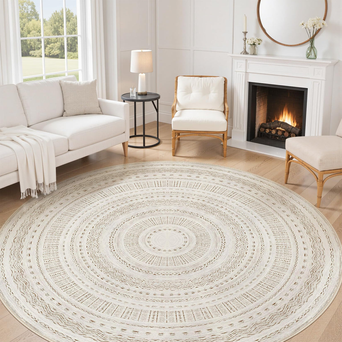 cotiled Boho 5x7 Area Rugs for Living Room: Soft Moroccan Washable Rug