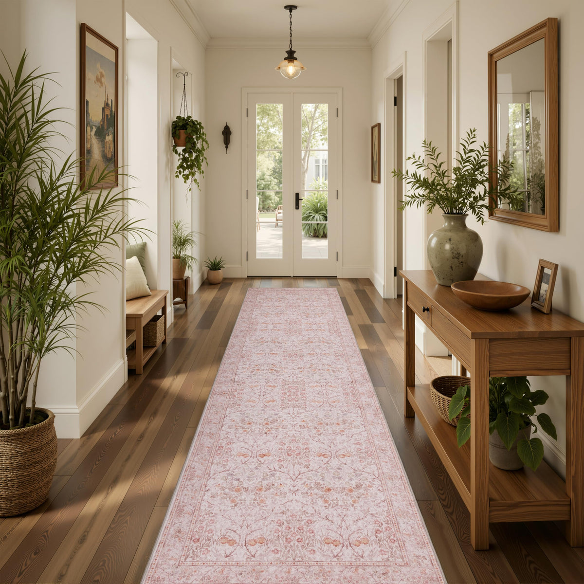 JOLLYVOGUE 5x7 Area Rugs for Living Room, Washable Rug, Beige