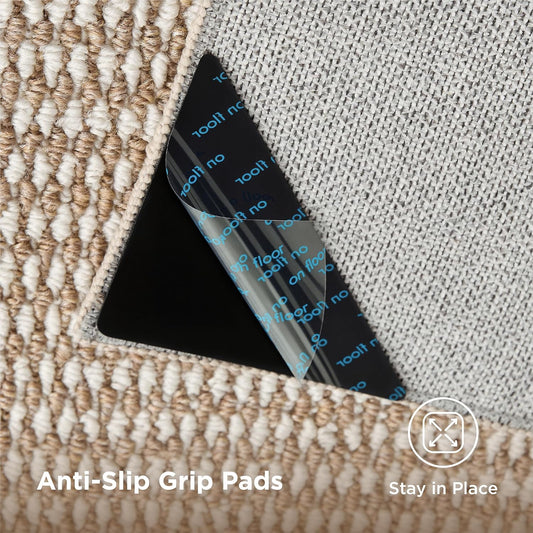 Bedsure 9x12 Faux Wool Area Rug for Living Room, Machine Washable, Beige