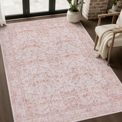 JOLLYVOGUE 5x7 Area Rugs for Living Room, Washable Rug, Beige