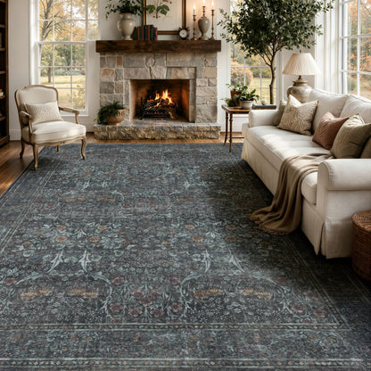 JOLLYVOGUE 5x7 Area Rugs for Living Room, Washable Rug, Beige