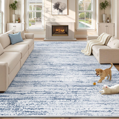 Area Rug 8x10 Living Room Rugs: Washable Modern Rug Large Non-Slip Soft Rugs Stain Resistant Printed Rug Indoor Carpet for Bedroom Kitchen Dining Room Nursery Playroom Home(Beige, 8'x10')