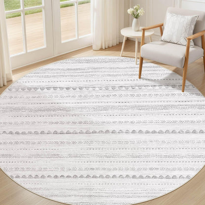 Nakagishi Boho 5x7 Area Rug Living Room Rugs Machine Washable Beige/Brown