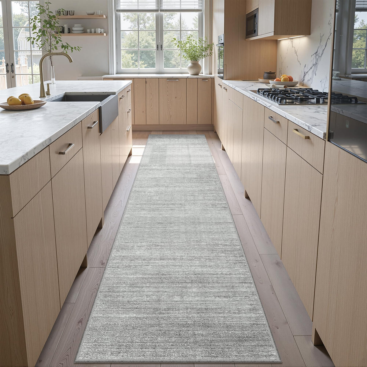 Valenrug Washable Rugs 5x7, Non Slip Large Area Rugs for Living Room, Beige