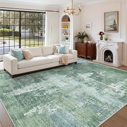 Valenrug Washable Rugs 5x7, Non Slip Large Area Rugs for Living Room, Beige