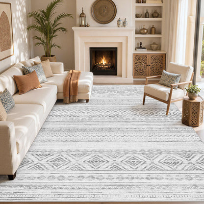 cotiled Boho 5x7 Area Rugs for Living Room: Soft Moroccan Washable Rug