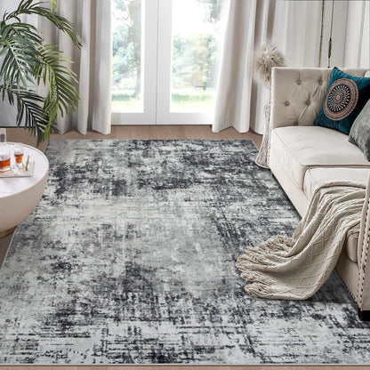 8x10 Area Rugs for Living Room Bedroom Dining Room Washable Blue Grey