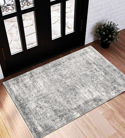 CHAMPLANT 6'x9' Washable Vintage Area Rug Boho Chic Medallion Distressed Design Non-Shedding Easy Care Ideal for High Traffic Areas in Living Room Bedroom Kitchen Office Large Carpet