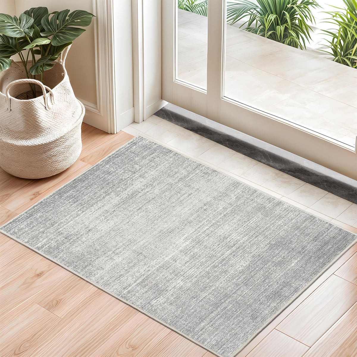 Valenrug Washable Rugs 5x7, Non Slip Large Area Rugs for Living Room, Beige