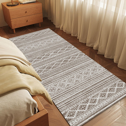 RUGSURE Washable Area Rugs - Perfect for Living Room, Bedroom, Kids Room, Nursery - Stain & Water Resistant Non-Slip, Pet & Child Friendly, Vintage Tribal Area Rugs (Green, 5' x 7')