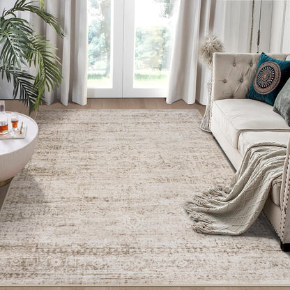 8x10 Area Rugs for Living Room Bedroom Dining Room Washable Blue Grey