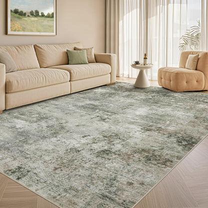 Tortania Area Rug Living Room Rugs - 5x7 Washable Large Soft Neutral Boho Moroccan Bohemian Farmhouse Rug Indoor Floor Carpet for Bedroom Under Dining Table Home Office Decor - Cream Brown