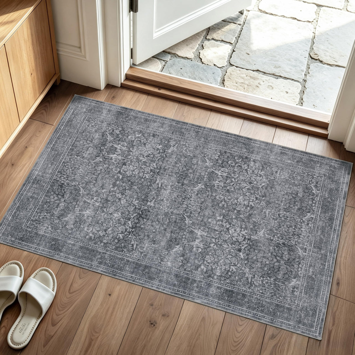 JOLLYVOGUE 5x7 Area Rugs for Living Room, Washable Rug, Beige