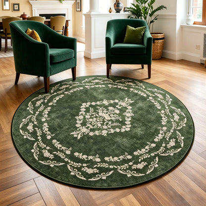 FlyDOIT 5x7 Large Area Rugs for Living Room, Green