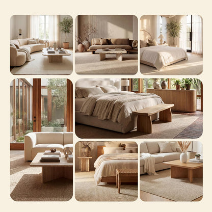 Bedsure 9x12 Faux Wool Area Rug for Living Room, Machine Washable, Beige