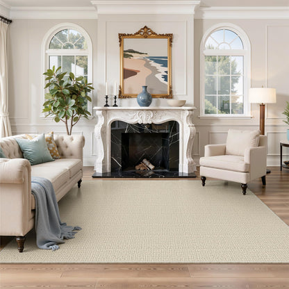 Valenrug Washable Rugs 5x7, Non Slip Large Area Rugs for Living Room, Beige