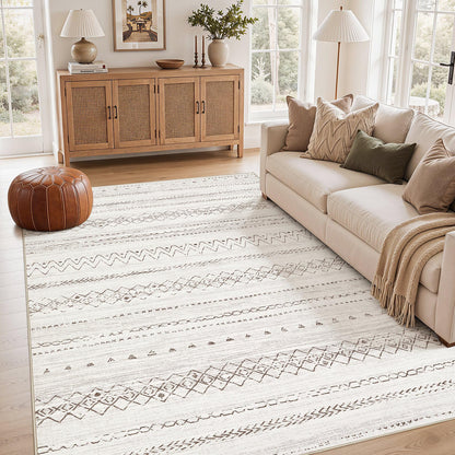 cotiled Boho 5x7 Area Rugs for Living Room: Soft Moroccan Washable Rug