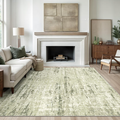 Valenrug Washable Rugs 5x7, Non Slip Large Area Rugs for Living Room, Beige