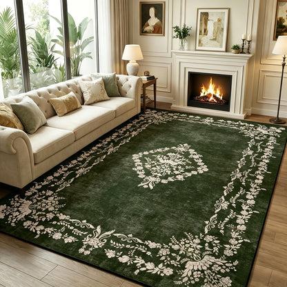 FlyDOIT 5x7 Large Area Rugs for Living Room, Green