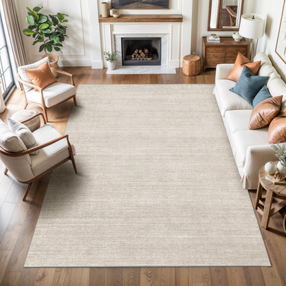 Valenrug Washable Rugs 5x7, Non Slip Large Area Rugs for Living Room, Beige