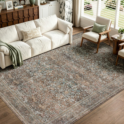 JOLLYVOGUE 5x7 Area Rugs for Living Room, Washable Rug, Beige