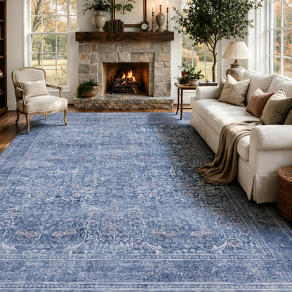 JOLLYVOGUE 5x7 Area Rugs for Living Room, Washable Rug, Beige