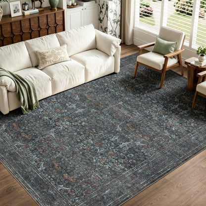 JOLLYVOGUE 5x7 Area Rugs for Living Room, Washable Rug, Beige